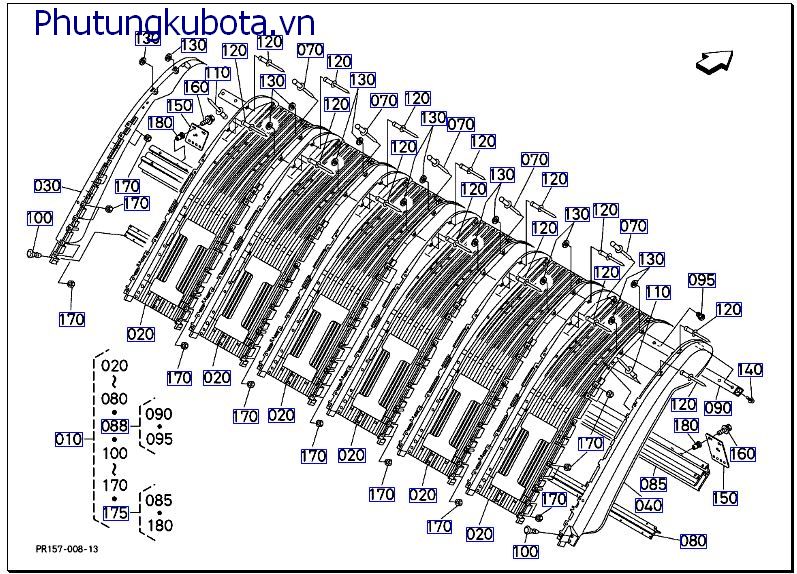 Bộ phận cấu thành khay sàn để mạ